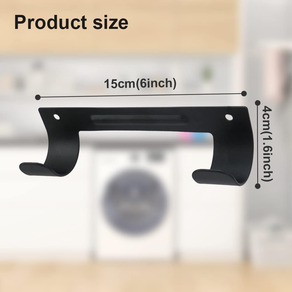 Ironing Board Hanger Wall Mount Ironing Board Holder Organizer Wall Rack for Laundry Rooms Storage Rack Hanging Shelf Hanger (Black-2 PCS)