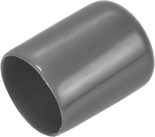uxcell 20pcs Rubber End Caps 19mm(3/4") ID Vinyl PVC Round Tube Bolt Cap Cover Screw Thread Protectors Dark Grey