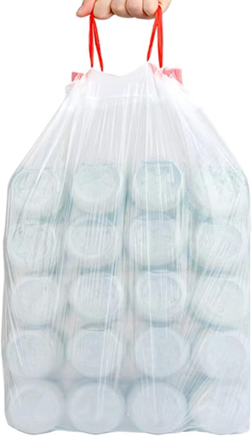 Trash Bags 17-18 Gallon Drawstring Garbage 26x33 inches Heavy Duty Plastic Garbage Bags for Household Kitchen Bedroom Bathroom Living room Office Restaurant Thickened Stretchy (108 Count)