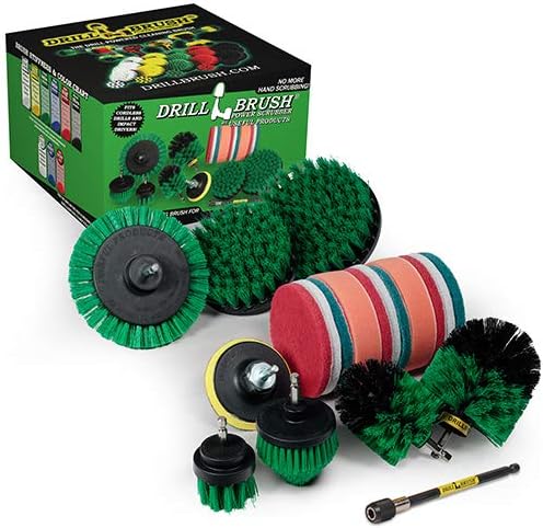 Kitchen Cleaning Supplies - Oven Scrubber Kit - Cast Iron Cleaner Brushes - Tabletop Scrubbers - Kitchen Accessories - Stove Top Cleaner - Fridge Scrub Brush - Stainless Steel Appliance Cleaning Kit