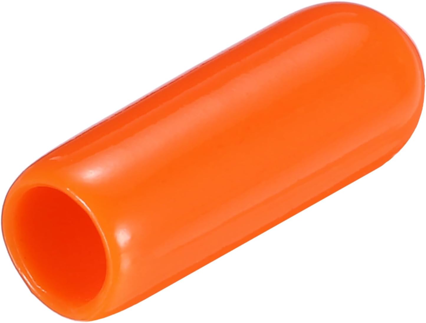 uxcell 20pcs Rubber End Caps 4mm(0.2") ID Vinyl PVC Round Tube Bolt Cap Cover Screw Thread Protectors,Orange