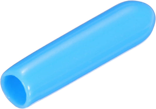 uxcell 20pcs Rubber End Caps 3mm(1/8") ID Vinyl PVC Round Tube Bolt Cap Cover Screw Thread Protectors,Light Blue