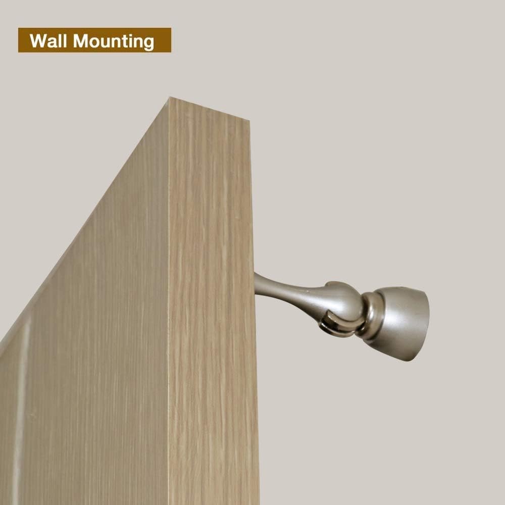 Magnetic Door Stop, Stainless Steel, Magnetic Door Catch, Door Holder, Door Stops, Wall Mounted, Floor Mounted, Door Banging Prevention (Large x 2pack, Satin Nickel)