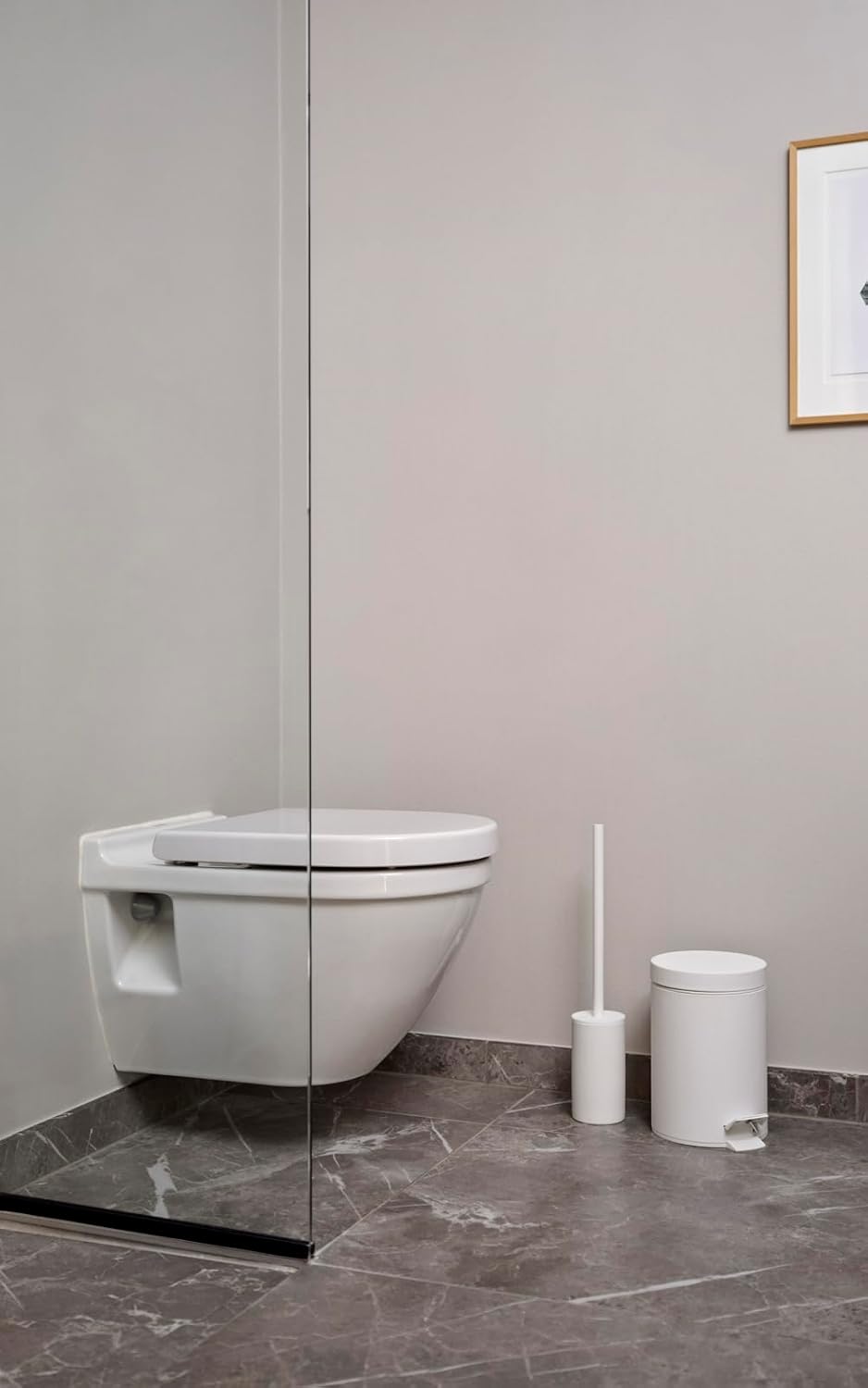 Zone Solo 330241 Toilet Brush, White, H: 17.7 inches (44.8 cm), D: 3.3 inches (8.4 cm), Toilet Brush