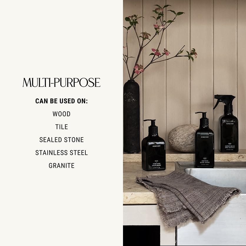 Homecourt All-Purpose Surface Cleaner Spray, Lifts Away Dirt, Smudges & Grease, For Bathroom, Kitchen & more, Clean Formula, Steeped Rose, 16 fl oz