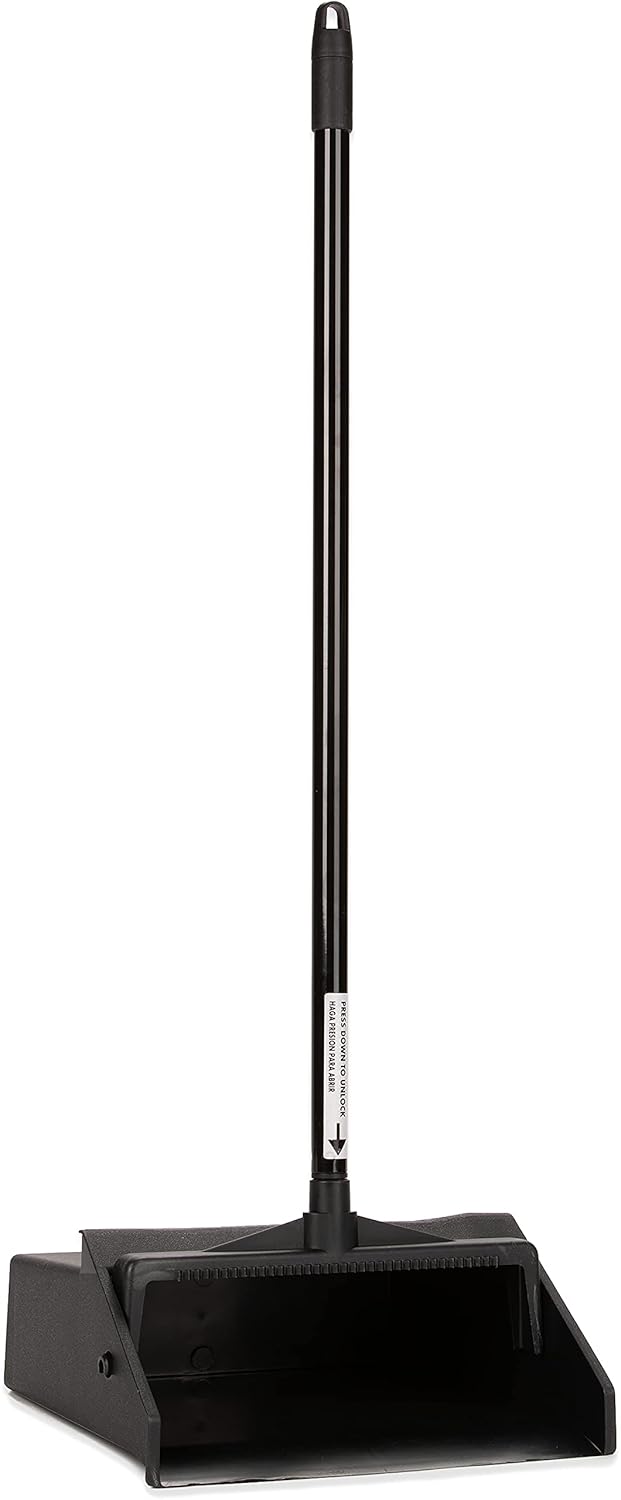 Carlisle FoodService Products 36141003 Duo-Pan Upright Lobby Pan, 30" Handle, Black (Pack of 6)