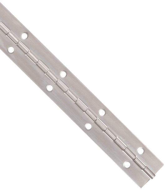 Stainless Steel Continuous Hinge with Hole, Bright Annealed Finish (4 Feet, 1-1/16 Inches)