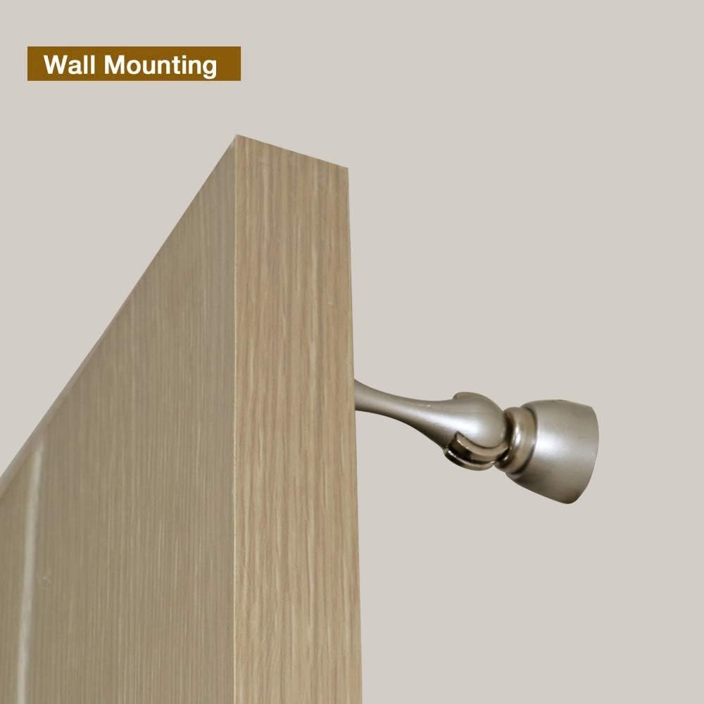 Magnetic Door Stop, Stainless Steel, Magnetic Door Catch, Door Holder, Door Stops, Wall Mounted, Floor Mounted, Door Banging Prevention (Small x 2pack, Satin Nickel)