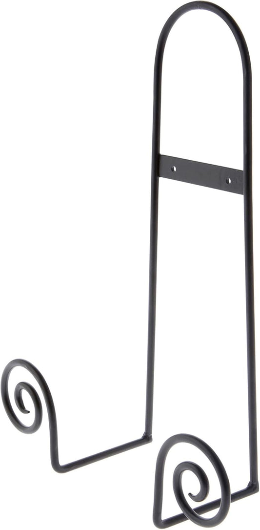 Bard's Black Wrought Iron Wall Mountable Tray or Platter Hanger, 16.25" H x 11.75" W x 4.5" D (For 16" - 30" Trays or Platters), Pack of 2