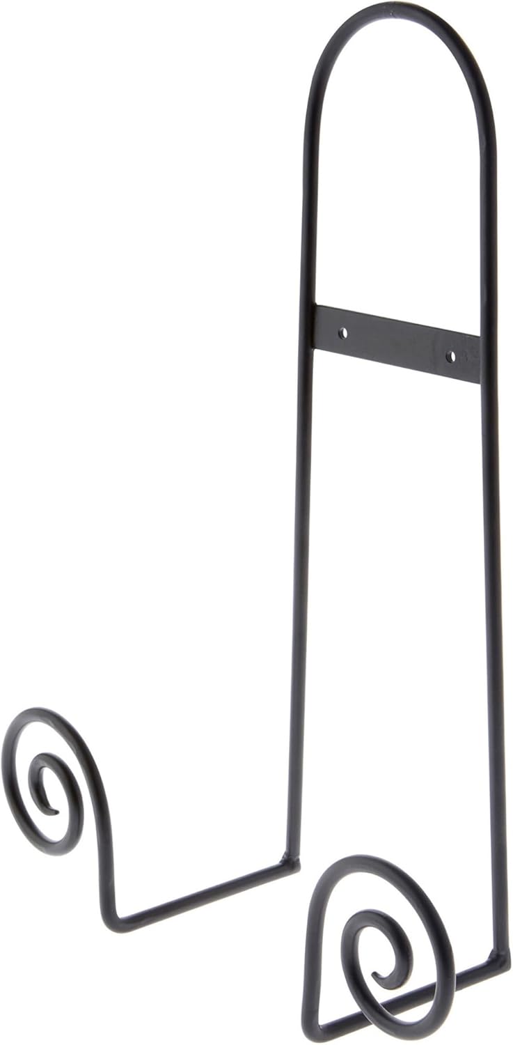 Bard's Black Wrought Iron Wall Mountable Tray or Platter Hanger, 16.25" H x 11.75" W x 4.5" D (For 16" - 30" Trays or Platters), Pack of 3