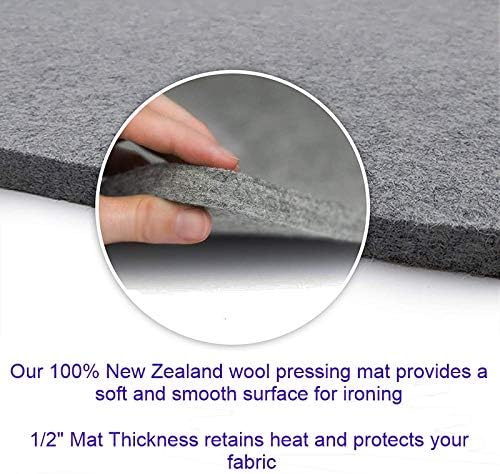 Wool Pressing Mat, Extra Large 22" X 60" Pressing Mat for Quilting 100% New Zealand Wool Ironing Pad for Quilters