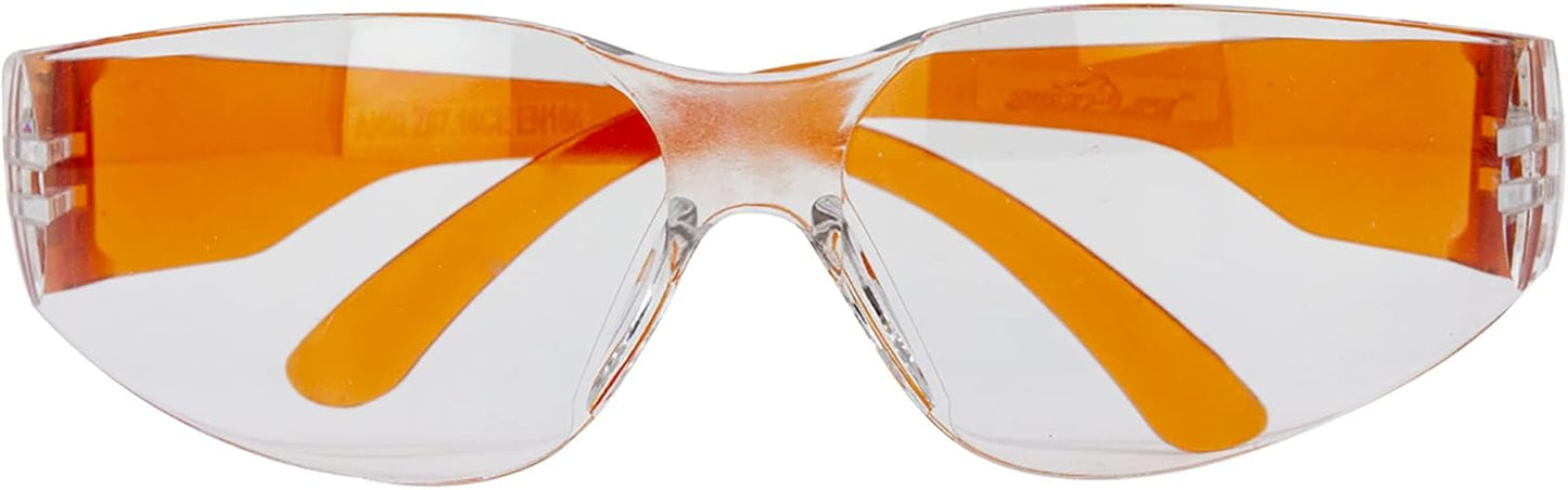 BISON LIFE Safety Glasses - Scratch Resistant Wrap Around Eyewear, Polycarbonate ANSI Z87.1 Impact Resistant Lens