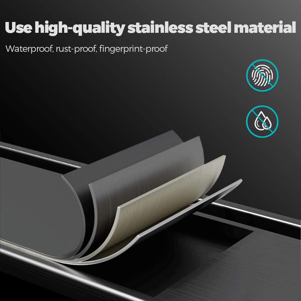 8L / 2.1Gal Gold Brushed Stainless Steel Trash Can with Swing Cover,Gold Bathroom Trash can ，Decorative Garbage Can for Bathroom, Living Room, BedroomOffice, Hotel, RV (32A gold-8L)