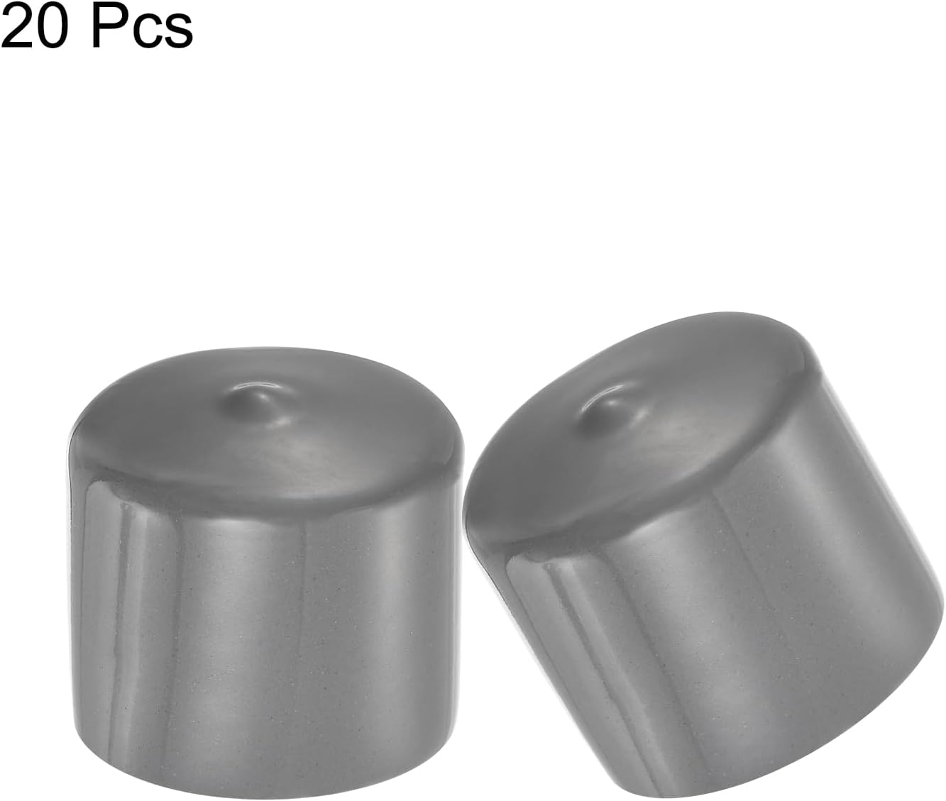 uxcell 20pcs Rubber End Caps 35mm ID Vinyl Cap Cover Screw Protectors Dark Grey