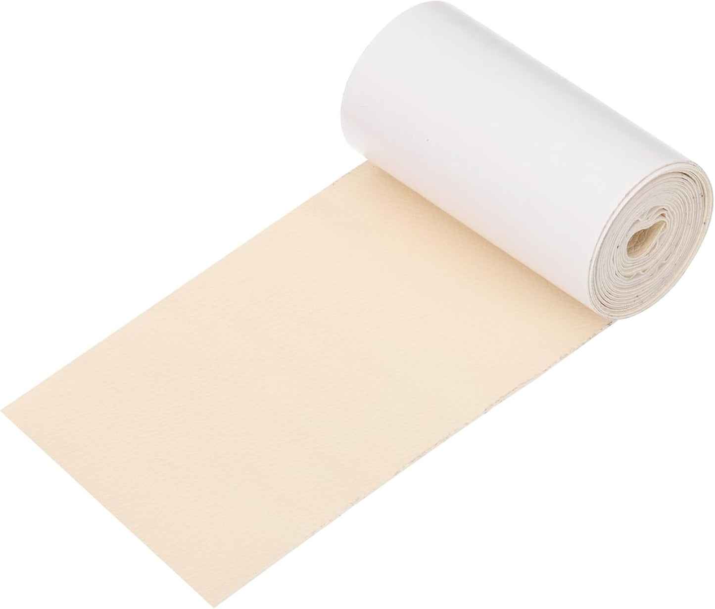 PATIKIL Leather Patches Tape for Furniture, 3.2 x 61 Inch Self Adhesive Vinyl Leather Repair Kit Cover Sheet for Couch, Sofa, Car Seats, Office Chair, Rice White