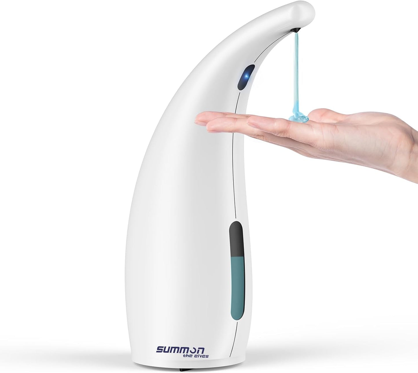 Automatic Liquid Soap Dispenser,300ML Touchless 4 Gear Adjustable,Countertop Electric Battery Operated White Hand Soap Dispenser with Sensor for Bathroom,Kitchen,Office