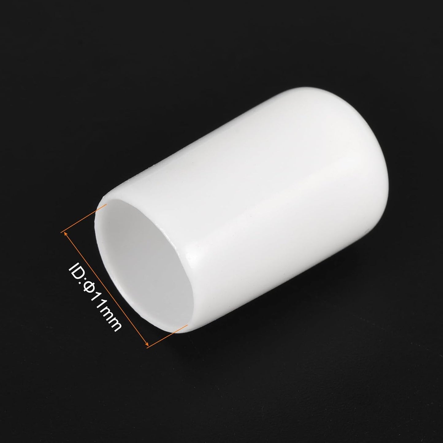 uxcell 20pcs Rubber End Caps 11mm ID Vinyl Round End Cap Cover Screw Thread Protectors White
