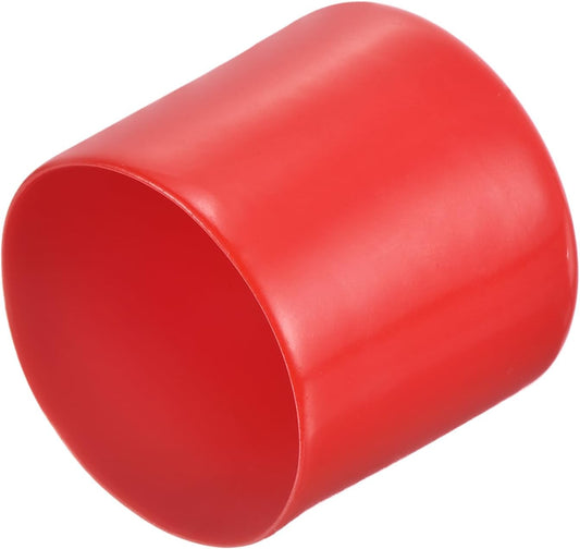 uxcell 20pcs Rubber End Caps 49mm ID Vinyl Round Tube Bolt Cap Cover Thread Protectors Red
