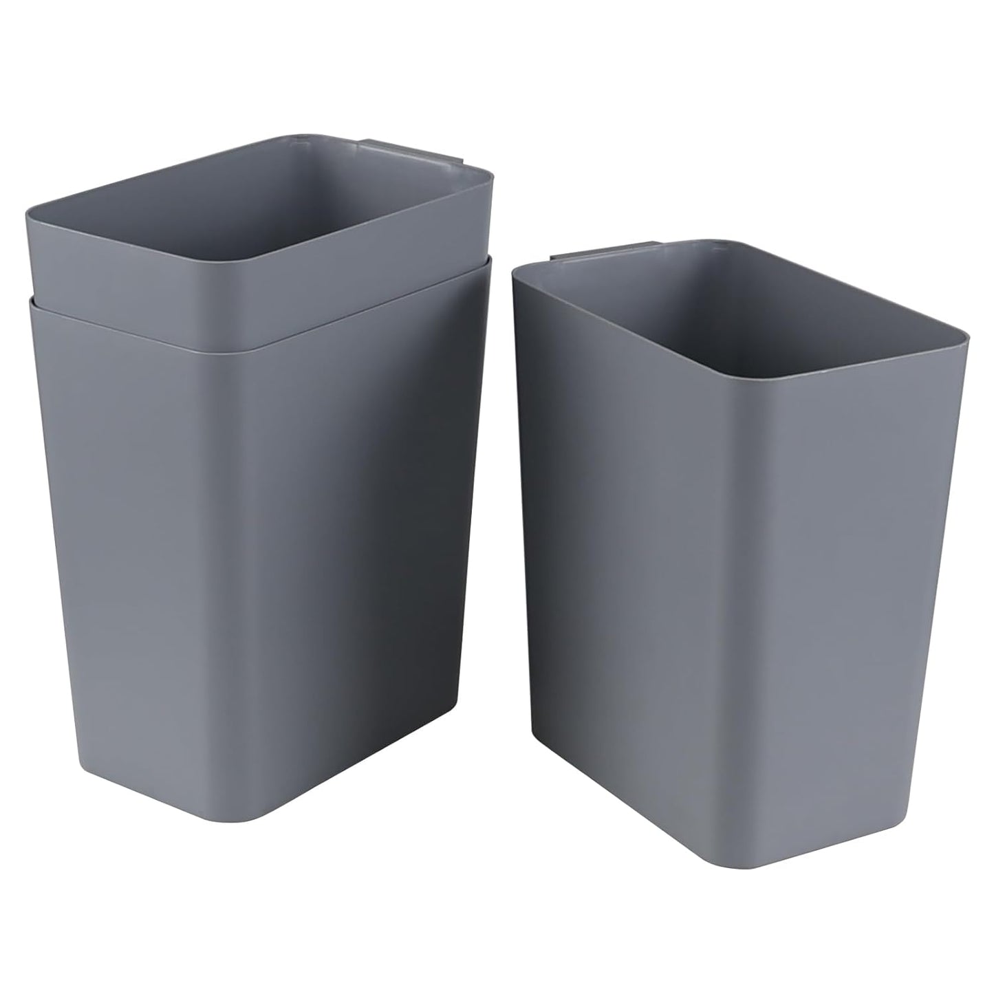3 Pack 4.5 Gallon Open-top Trash Cans, Plastic Wastebasket Garbage Can