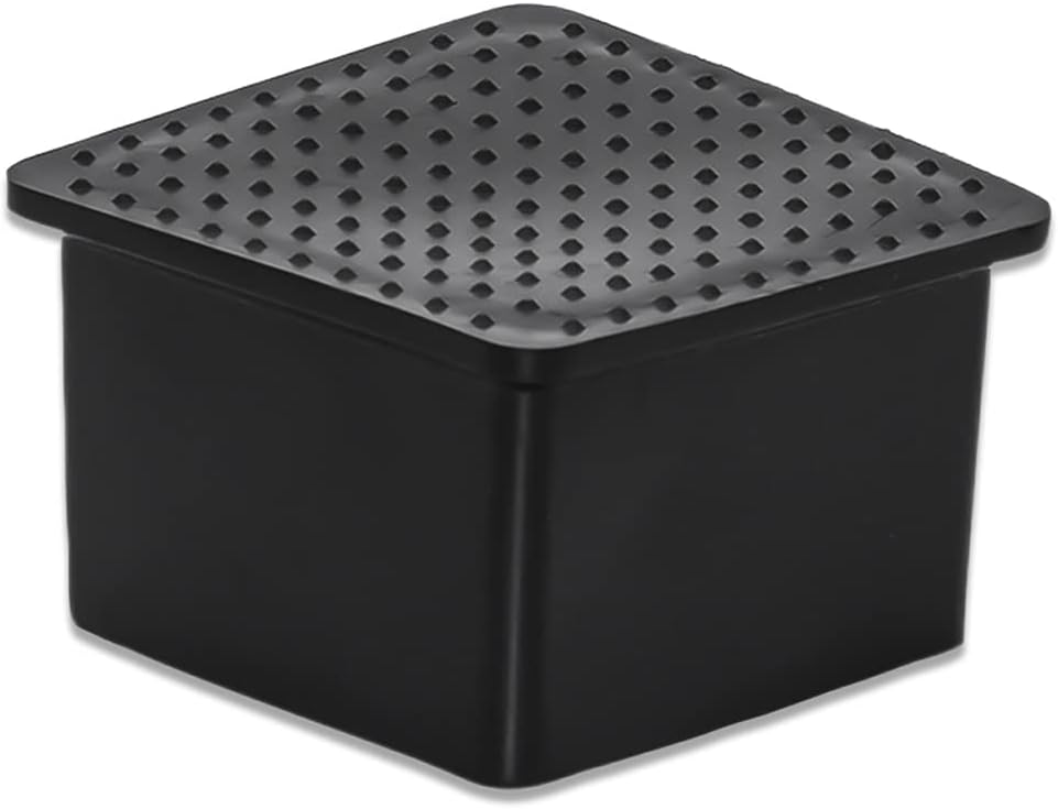Flyshop Flexible Anti-Scratch PVC Patio Chair Table Leg Caps Tips Floor Protectors Square Furniture Covers, 20pcs, Black, 50 mm x 50 mm, 2" x 2"