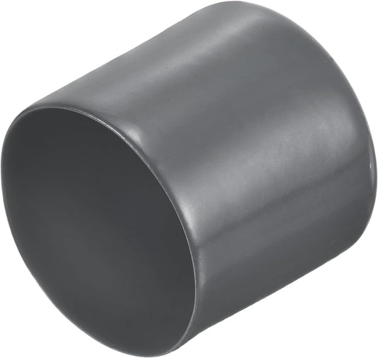 uxcell 20pcs Rubber End Caps 49mm ID Vinyl Round Tube Bolt Cap Cover Thread Protectors Dark Grey