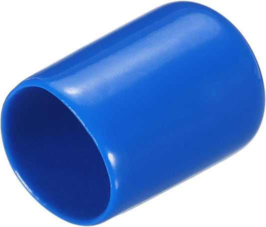uxcell 20pcs Rubber End Caps 14mm ID Vinyl PVC Round Tube Bolt Cap Cover Screw Thread Protectors Blue