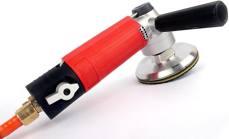 Air Wet Polisher/ Sander 4-Inch Versatile Wet Stone Grinder 4500 Rpm Pneumatic with Front Side Exhaust Great for Polishing Stone and Concrete