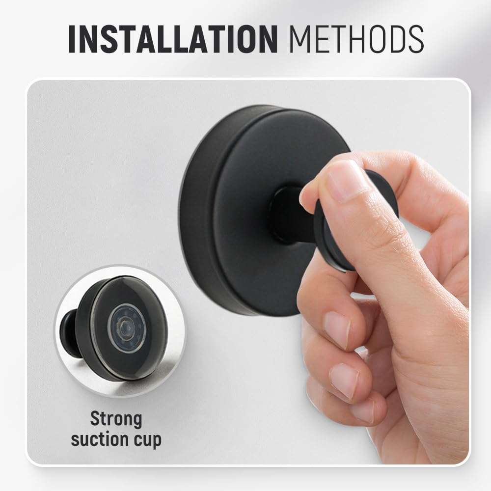 Suction Cup Hooks for Wreaths, 2025 New No Drill Suction Cup Hooks on Glass, Wreath Hanger for Front Door, Rustproof Hook Holder Towel Hook for Window Bathroom Mirrors Tile (4, Mix Color)