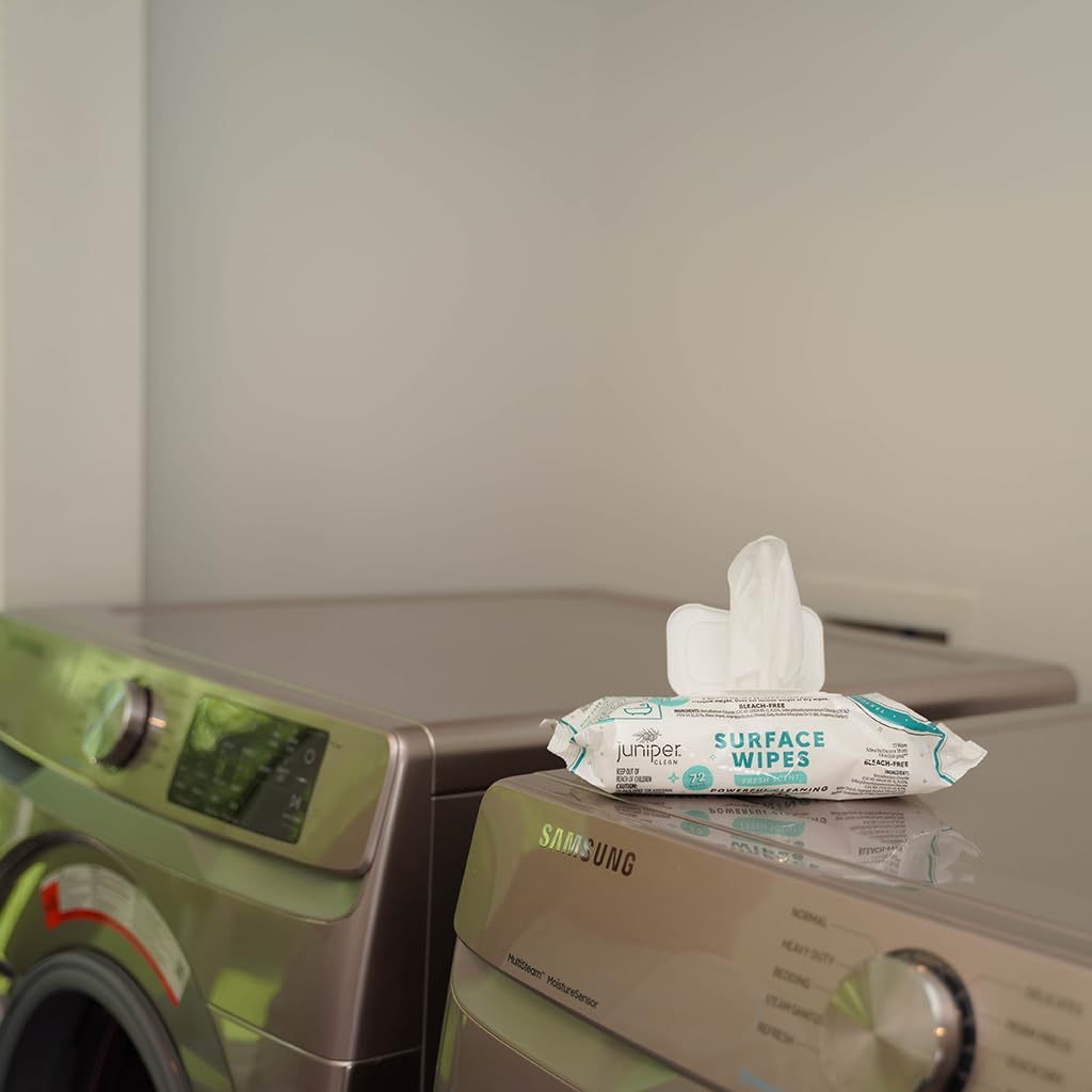 3 Pack Surface Cleaning Wipes Bleach Free, All-Purpose Cleaner for Bathroom, Kitchen, Office, 72 Count Soft Flow, Fresh Scent, Lint Free & Durable