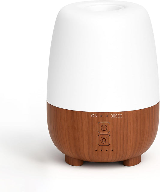 150ML Rechargeable Battery Operated Essential Oil Diffuser, Portable Cordless Aromatherapy Diffuser,7-Hour Runtime with 7 LED Color Changing Lightsfor Home,Office,Outdoor