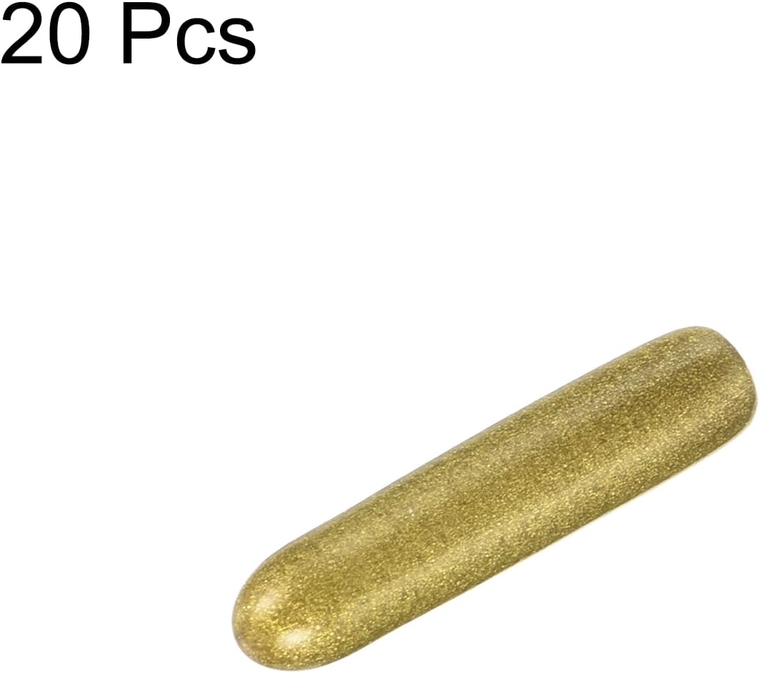 uxcell 20pcs Rubber End Caps 2mm ID Vinyl Round Tube Bolt Cap Cover Thread Protectors Gold