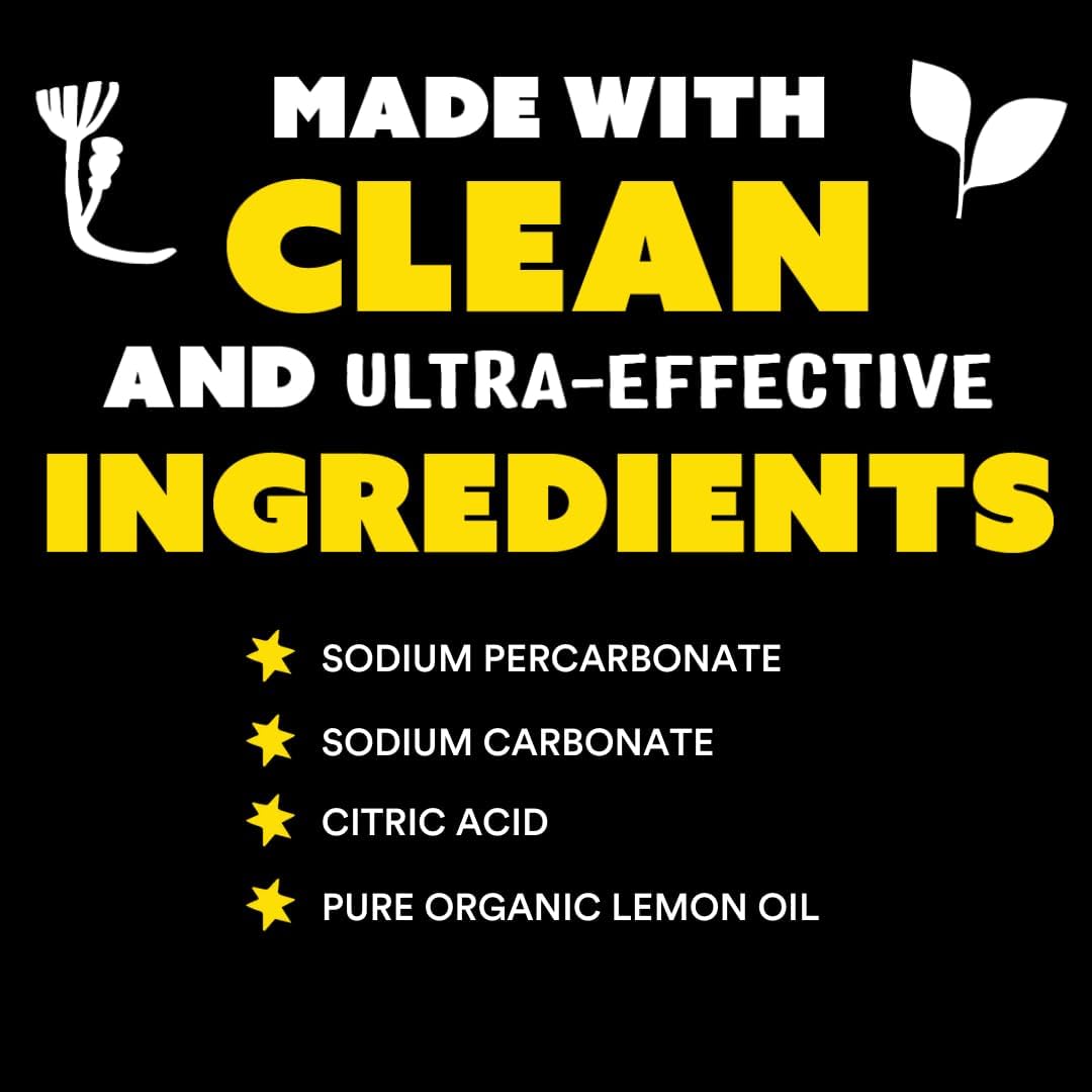 Molly's Suds Oxygen Whitener | Powerful Bleach Alternative, Chlorine Free & Color Safe | Brightens Whites and Removes Stains (Pure Lemon Essential Oil - 158 oz)