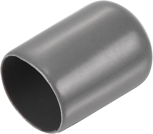 uxcell 20pcs Rubber End Caps 17mm ID Vinyl PVC Round Tube Bolt Cap Cover Screw Thread Protectors Dark Grey