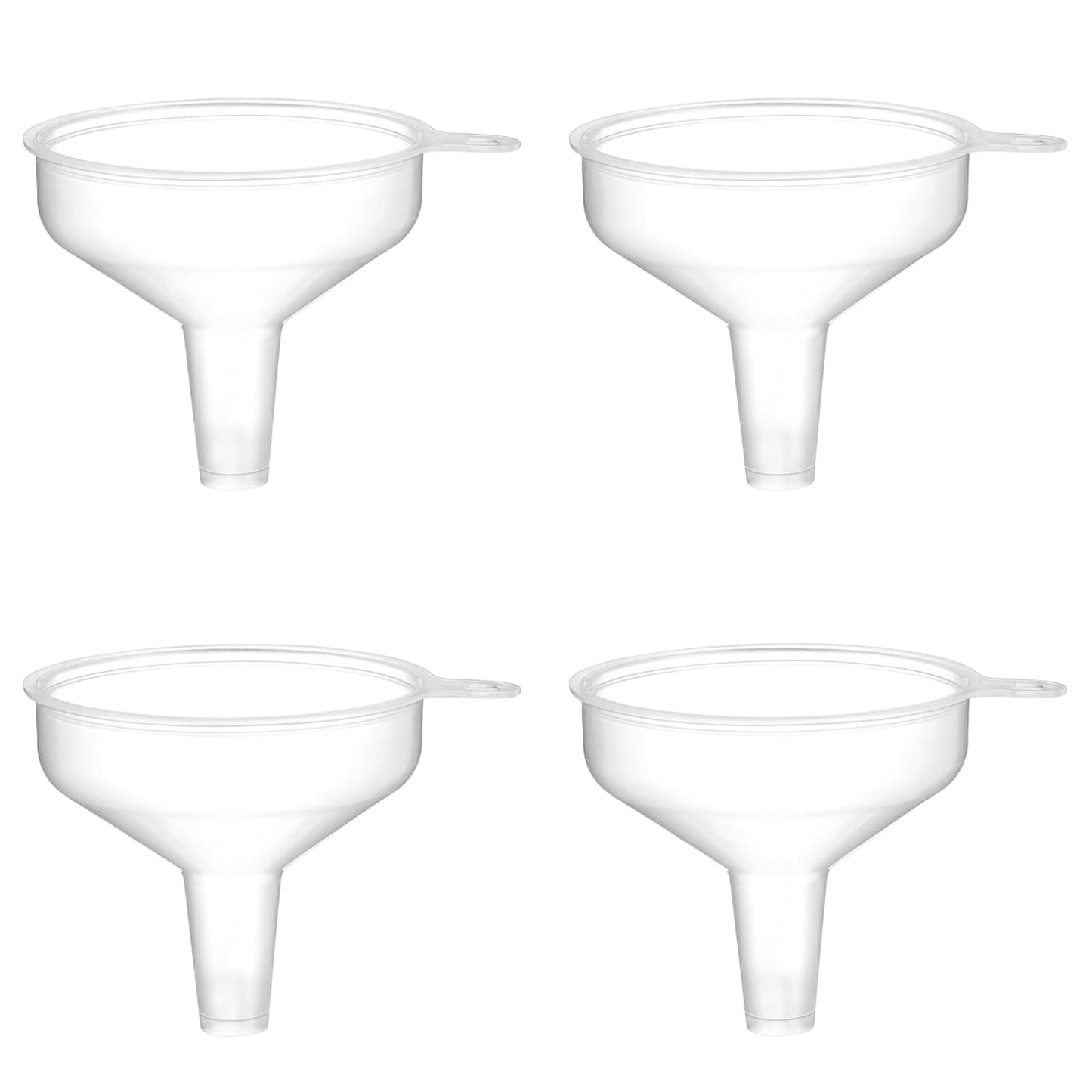 Small Funnels 4 Pack Food Grade Funnel Easily Transfer Liquids Granules Powders Funnels for Kitchen use Filling Bottles Water Bottle Funnel Lotion Essential Oils