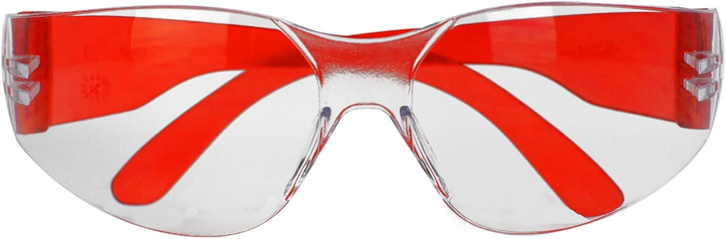 BISON LIFE Safety Glasses - Scratch Resistant Wrap Around Eyewear, Polycarbonate ANSI Z87.1 Impact Resistant Lens