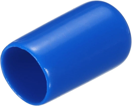 uxcell 20pcs Rubber End Caps 11mm ID Vinyl PVC Round Tube Bolt Cap Cover Screw Thread Protectors Blue