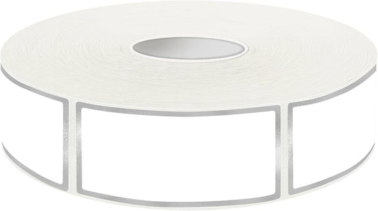 600 Silvery Border Removable Freezer Labels Water Oil Resistant with Perforation Line for Food Containers Jars Pantry Organization (Ink Quick-Dry，1” x 2”)