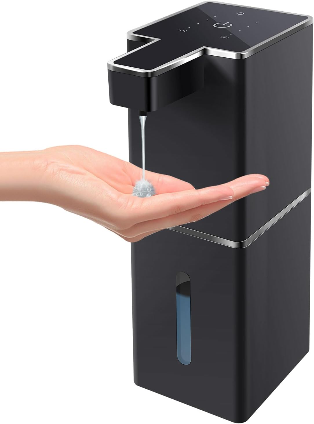 Automatic Liquid Soap Dispenser Touchless Soap Dispenser 380ml/12.8oz Rechargeable, Wall Mounted,4 Levels Adjustable Auto Soap Pump for Bathroom Kitchen Dish Soap