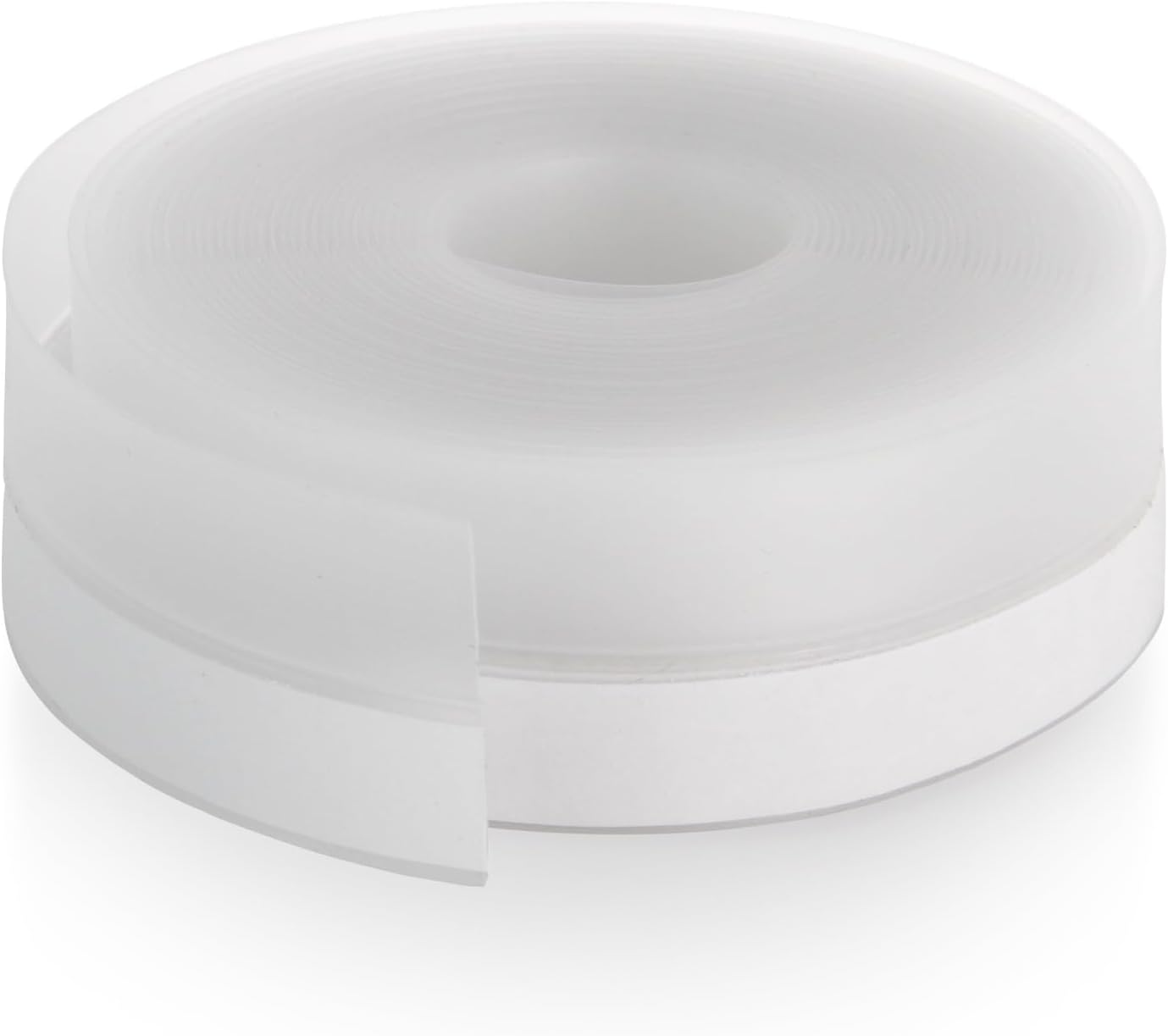 Silicone Weather Stripping Door Seal Strip, 16.4 Feet Self Adhesive Sealing Sticker Sealing Tape for Door Draft Stopper Adhesive for Doors Windows Shower Glass Gaps (Transparent, Width 25mm)