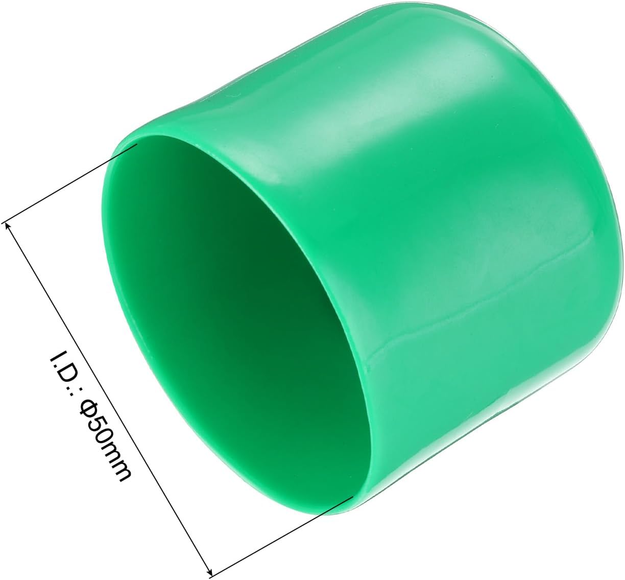uxcell 20pcs Rubber End Caps 50mm(2 Inch) ID Vinyl PVC Round Tube Bolt Cap Cover Screw Thread Protectors Dark Green