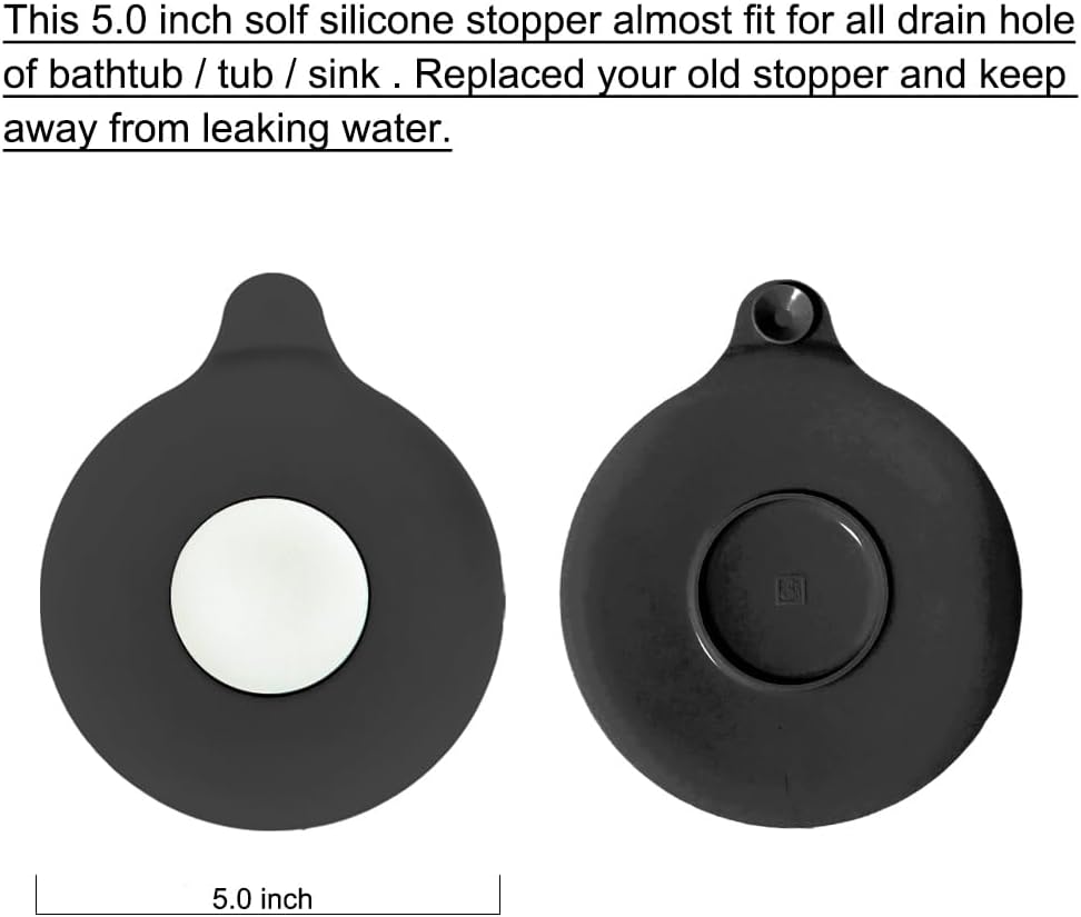 Bathroom Sink Stopper, Tub Stopper, Bathtub Drain Stopper, Bath Tub Plug, Bathtub Drain Cover, Bathtub Drain Plug, Sink Drain Cover, Sink Plug，Black