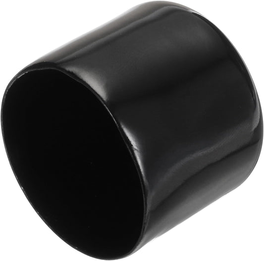 uxcell 20pcs Rubber End Caps 34mm ID Vinyl PVC Round Tube Bolt Cap Cover Screw Thread Protectors Black