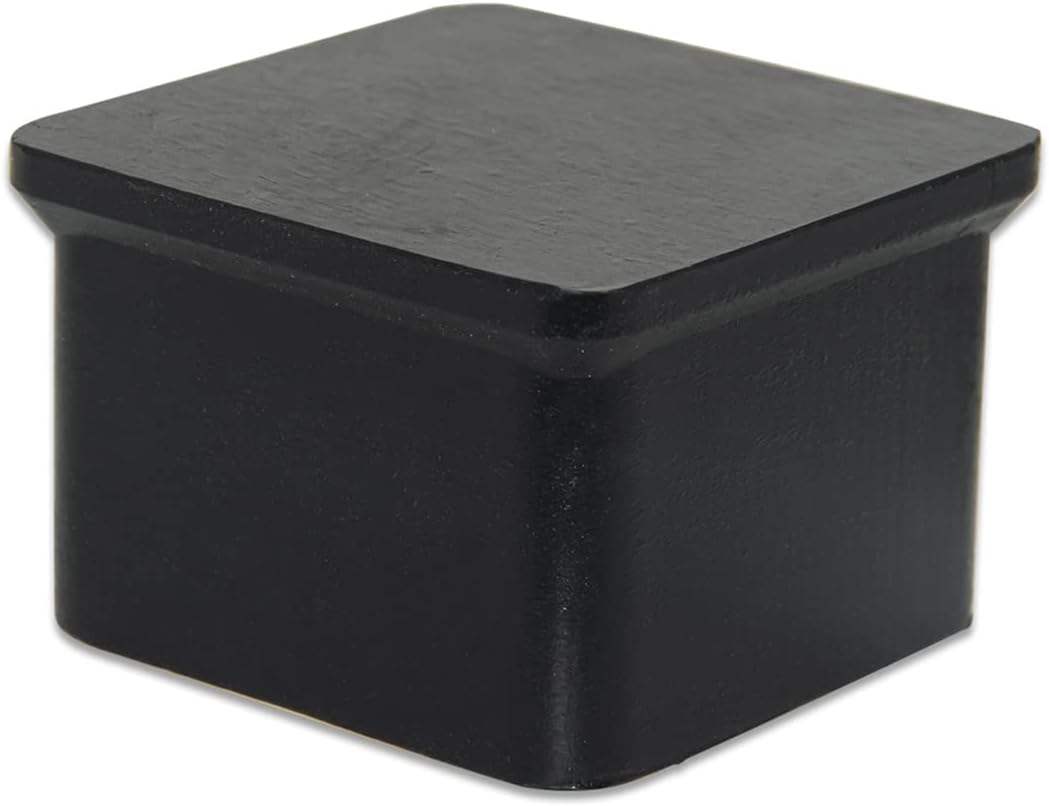 Flyshop Durable Non-Marking Silicone Chair Leg Caps Tips Floor Protectors Square Furniture Table Leg Covers, 20pcs, Black, 40 mm x 40 mm, 1-9/16" x 1-9/16"