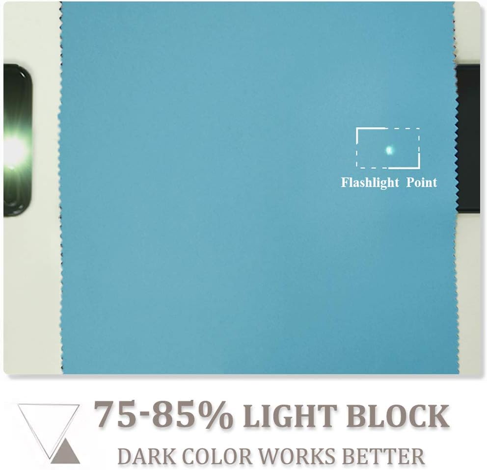 PONY DANCE Bathroom Window Valances - (42 by 36 inches, Blue Mist, 2 Panels) Room Darkening Tier Curtains Short Panels Drapes for Small Half Window Decoration in Kitchen