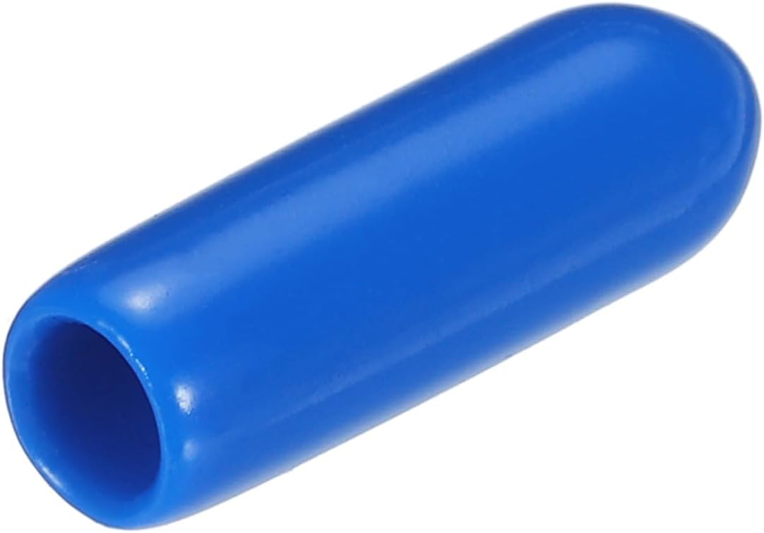 uxcell 20pcs Rubber End Caps 3.5mm ID Vinyl PVC Round Tube Bolt Cap Cover Screw Thread Protectors Blue