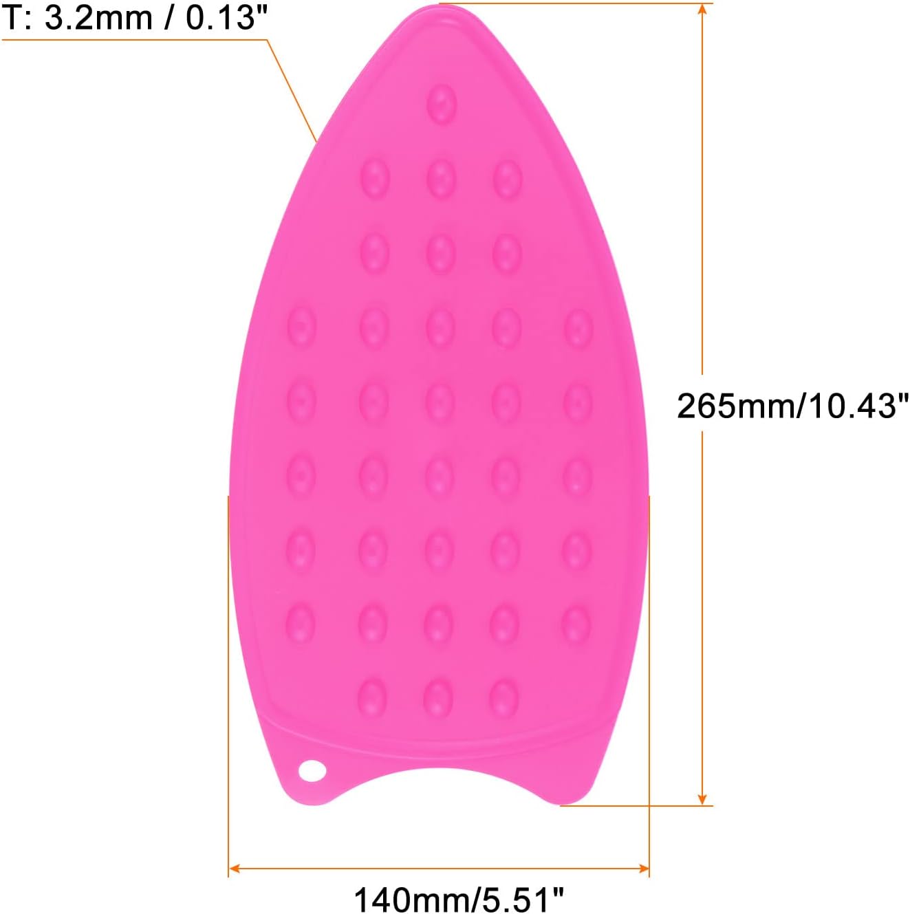 HARFINGTON 2pcs Silicone Iron Rest Pad, Multipurpose Iron Hot Resistant Mat Iron Rest Plate for Ironing Board Hot Heat Resistant Steam Compact Mat, Fuchsia