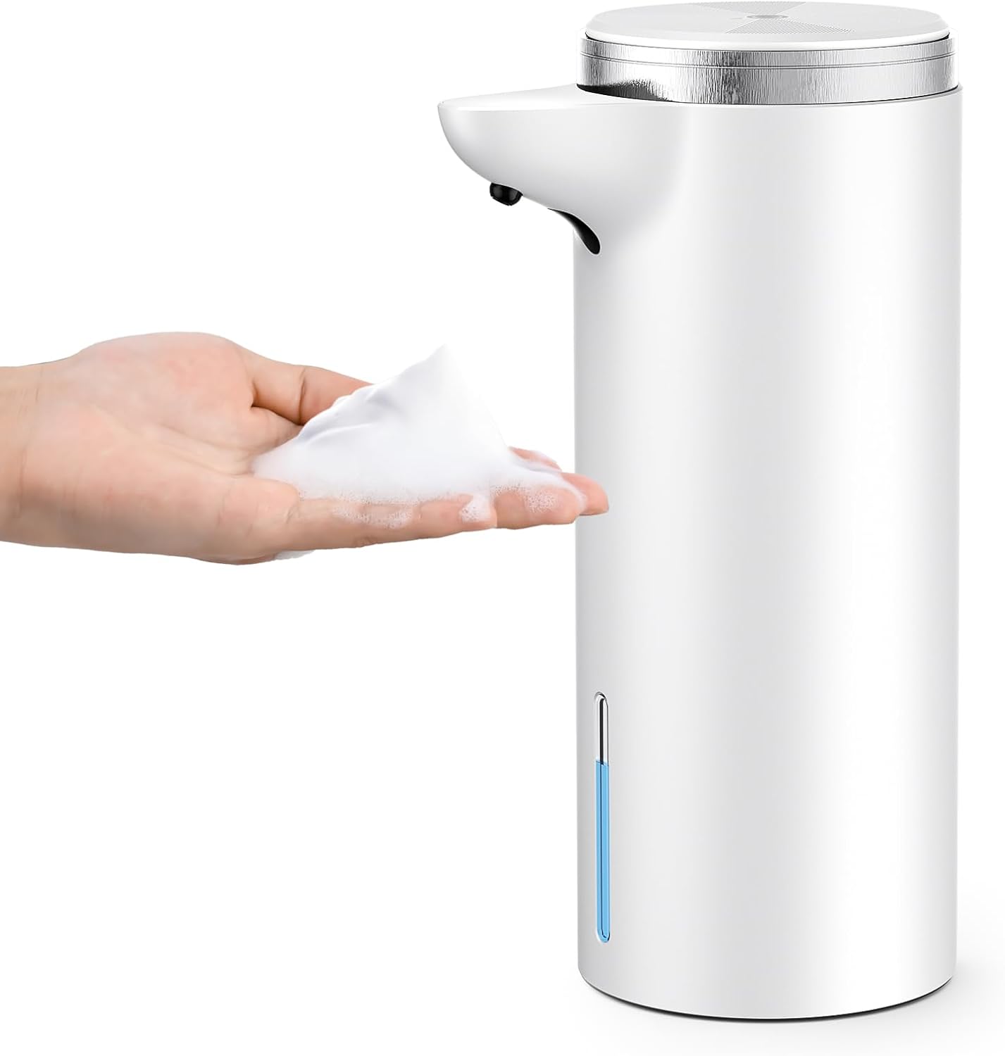 Automatic Foaming Soap Dispenser (Upgrade Auto & Manual Modes) - Adjustable Foam Volume - IPX7 Waterproof -1500mAh USB Rechargeable Touchless Hand Soap Dispenser