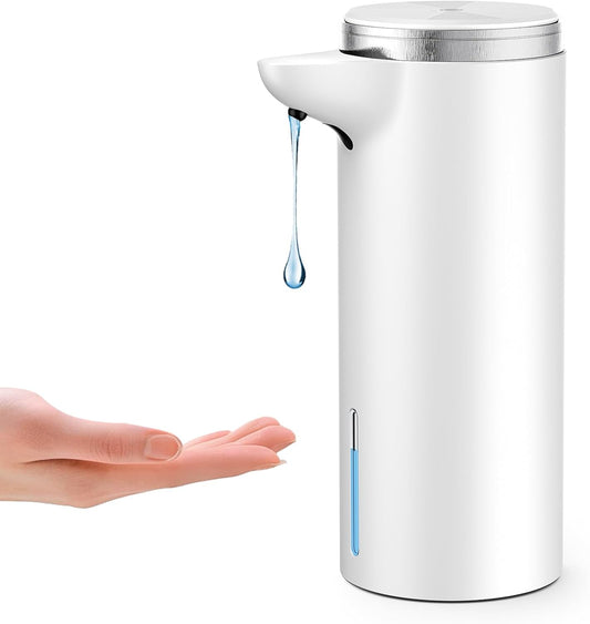 Automatic Soap Dispenser Touchless (Upgrade Auto & Manual Modes) - IPX7 Waterproof - Adjustable Volume for Thick & Thin Liquid - USB C Rechargeable Dish/Hand Soap Dispenser for Bathroom Kitchen