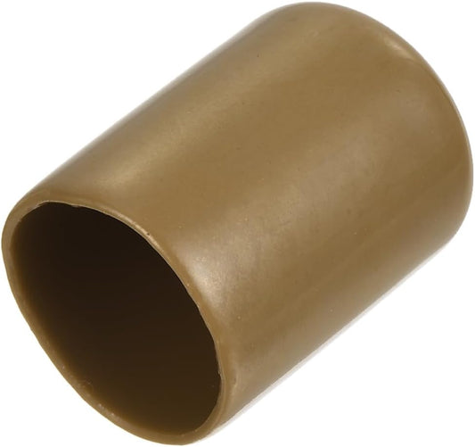 uxcell 20pcs Rubber End Caps 18mm ID Vinyl PVC Round Tube Bolt Cap Cover Screw Thread Protectors Light Brown