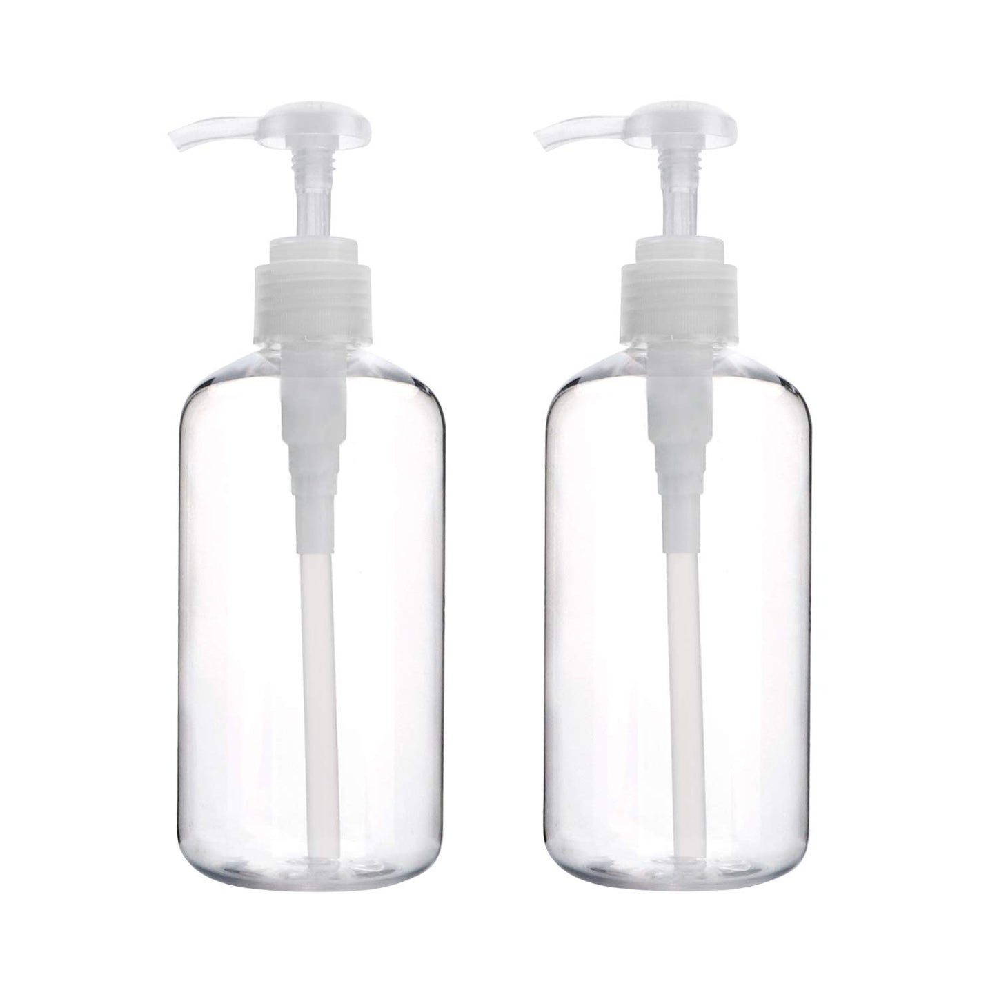 Yebeauty Pump Bottle Dispenser, 4 Pack 10oz/300ml Plastic Dish Lotion Soap Dispenser Clear Liquid Shampoo Container for Bathroom Kitchen Hotel Body Wash
